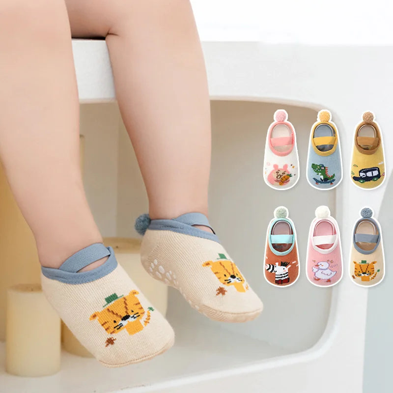 Spring Anti-Slip Baby Socks with Rubber Soles