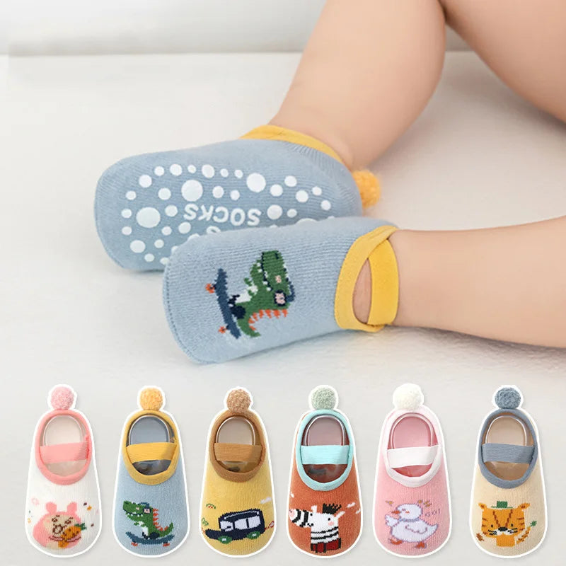 Spring Anti-Slip Baby Socks with Rubber Soles