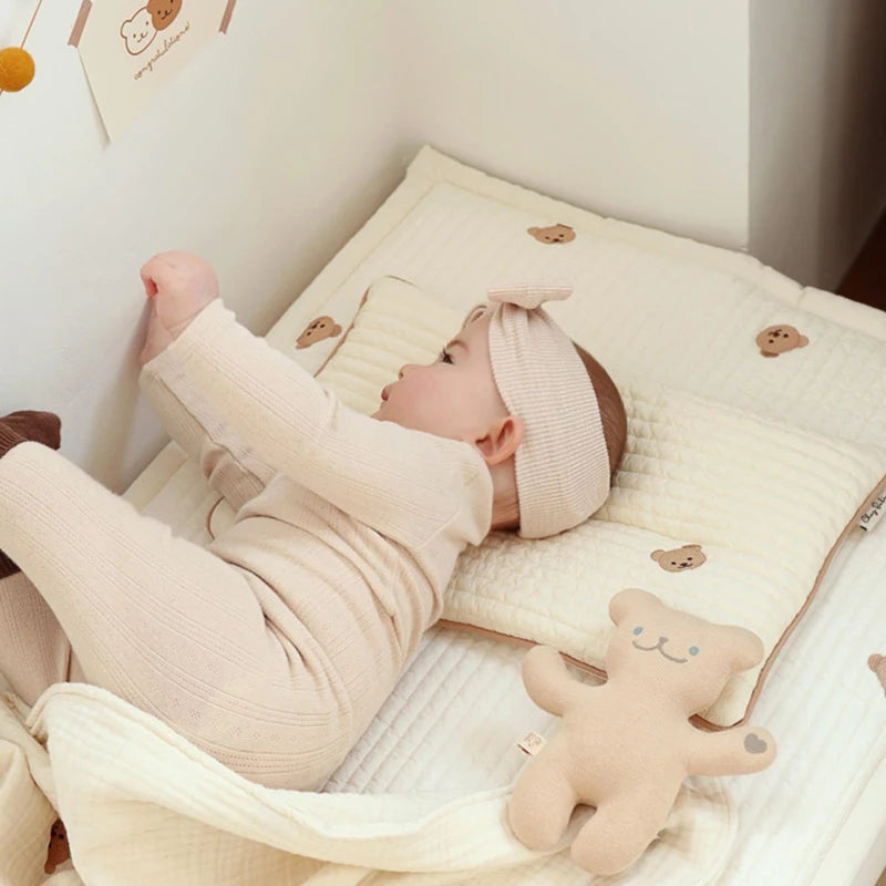 Korean Baby Embroidered Bear Pillow