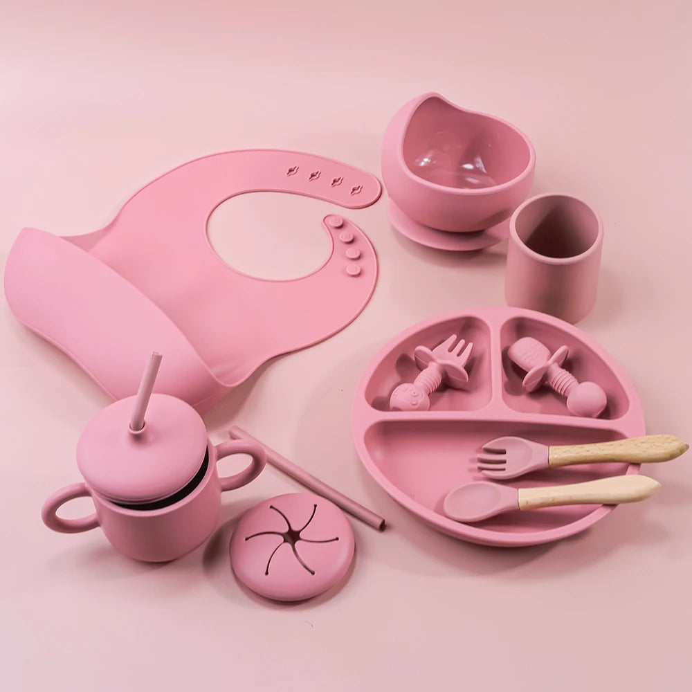 10-Piece Baby Silicone Feeding Set