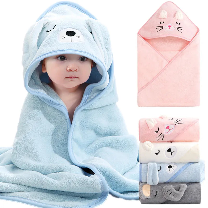 Cartoon Animal Hooded Bath Towels Soft