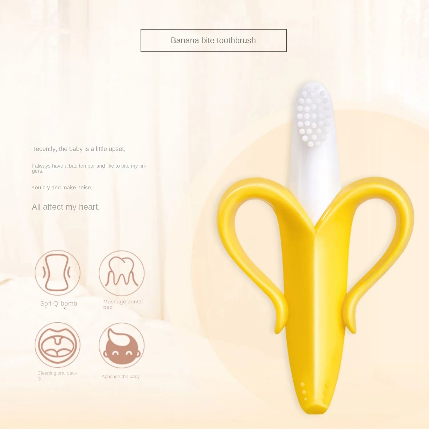 Banana Shape Silicone Teether Safe