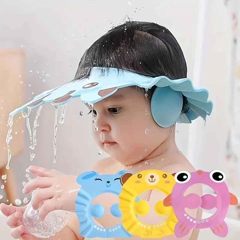 Adjustable Baby Shower Cap Waterproof Hair Shield